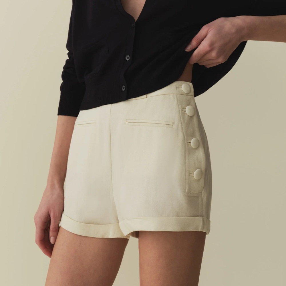 Doen Avon Shorts in Magnolia (Ivory Cream) Nautical 30s Vintage Inspired 12/14